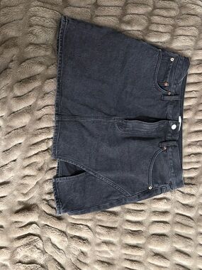 Pistola Revolve Rhea Side Slit Mini Skirt in Voltaire Black Wash size 30